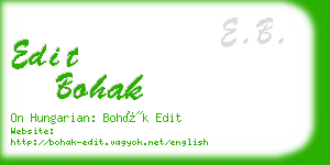 edit bohak business card